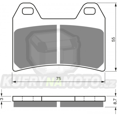 Přední brzdové destičky Goldfren BMW F 800 S (Half Fairing) 2006-2017 směs AD - akce