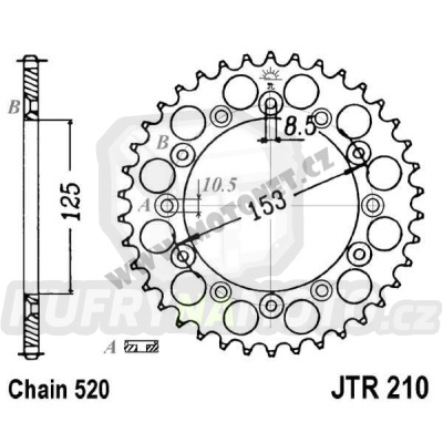 Rozeta MTZ 50 zubů-95-0210-50- výprodej JTR 210-50