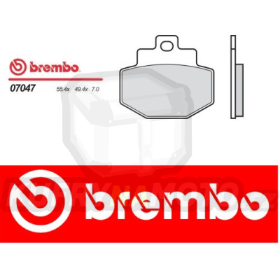 Brzdové destičky Brembo BENELLI ADIVA 125 r.v. Od 00 -  XS směs Zadní