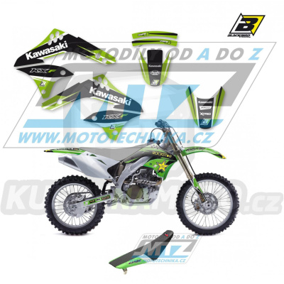 Polepy s potahem sedla (sada polepů a potah sedla Dream) - Kawasaki KXF450 / 06-08 - typ polepů Dream4