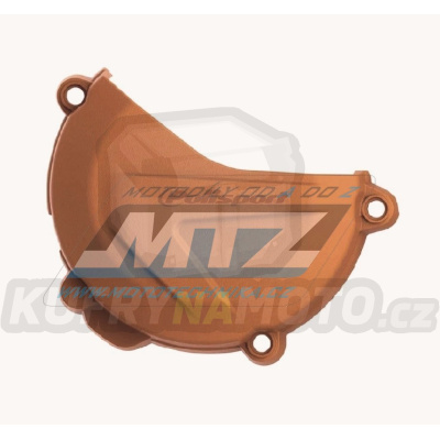 Kryt spojkového víka KTM 125SX+150SX / 16-22 + 125EXC+150EXC+200EXC+125XCW+150XCW+200XCW / 17-20 + Husqvarna TC125 / 16-20 + TE125 / 17-20 - barva tmavě oranžová