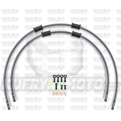 STANDARD Hadice přední brzdy sada Venhill POWERHOSEPLUS SUZ-7019FB (2 hadice v sadě) Průhledné hadice, černé koncovky