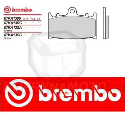 Brzdové destičky Brembo HUSABERG FS SUPERMOTARD 400 r.v. Od 01 -  směs SC Přední