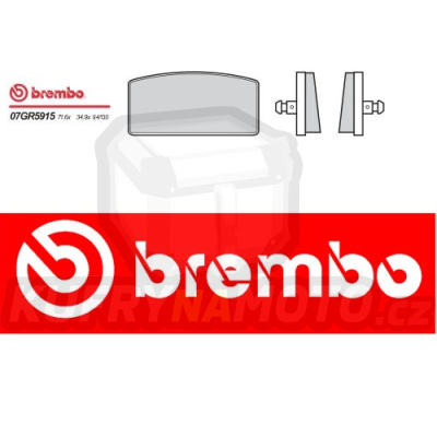 Brzdové destičky Brembo BMW R 80/7 800 r.v. Od 77 - 78 směs Originál Přední