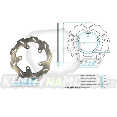 Kotouč brzdový (245/105/5D) -Yamaha FZ6N+FZ6S Fazer+MT03 660+FZ1 Fazer