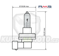 Žárovka RMS 246510075 12V 35W, H8 bílá