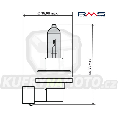 Žárovka RMS 246510075 12V 35W, H8 bílá