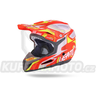 LEATT přilba CROSS GPX 5.5 V05 barva oranžová/žlutá/bílá velikost S (55-56CM)