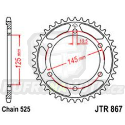 Rozeta PBR 42 zubů 867-42-PBRR869-42- výprodej