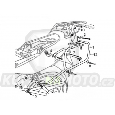 Nosič držák bočních kufrů Fehling Suzuki GSF 600 Bandit (WVA8) 2001 – 2004 Fehling 6981 ST - FKM490