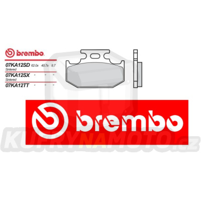 Brzdové destičky Brembo KAWASAKI KDX 200 r.v. Od 93 -  TT směs Zadní