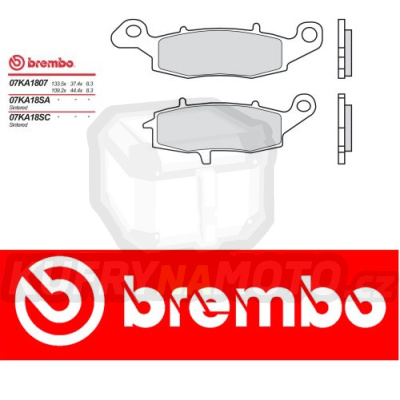 Brzdové destičky Brembo KAWASAKI VN 1700 CLASSIC LEFT / REAR 1700 r.v. Od 09 -  SC směs Zadní