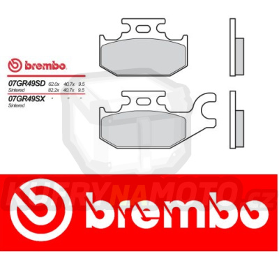 Brzdové destičky Brembo CANNONDALE Cannibal Left/Rear 440 r.v. Od 03 -  směs SD Přední