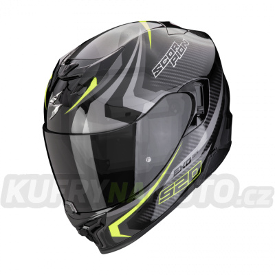 Moto přilba SCORPION EXO-520 EVO AIR TERRA černo/stříbrno/fluo žlutá