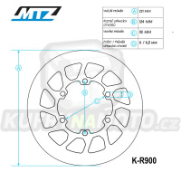 Kotouč brzdový MTZ Classic - VOR MX400 / 00-02+MX450 / 00-02+MX495 / 99+MX500 / 00-02+MX503 / 00-02+MX530 / 00-05+SM495 / 99+EN400 / 00-02+EN450 / 00-02+EN492 / 99+EN503 / 00-02+EN530 / 00-02