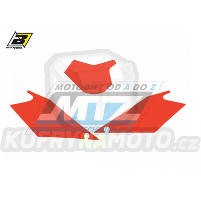 Polepy číslových tabulek (vystřižené) - GasGas EC125+EC250+EC300 + FSR450+FSR515 / 08-09 - barva červená