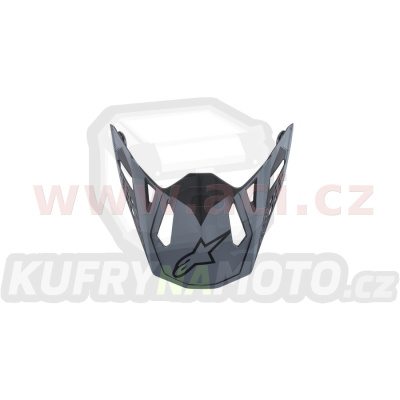 kšilt pro přilby SUPERTECH S-M10 META, ALPINESTARS (černý/šedý matný)