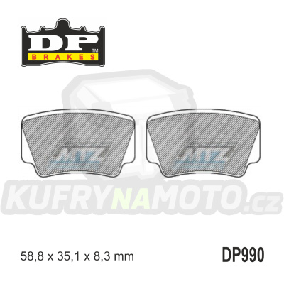 Destičky brzdové DP990 - DP BRAKES směs Premium Sinter OEM