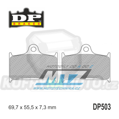 Destičky brzdové DP503 - DP BRAKES směs Premium Sinter OEM