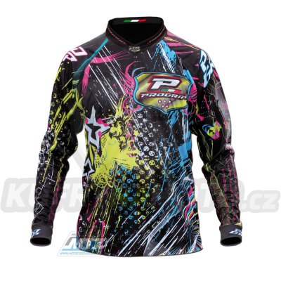 Dres motokros PROGRIP 7012 MULTICOLOR - velikost XXL