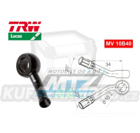 Koncovka brzdové hadice TRW VarioFlex MV10B40 (banjo 10mm zahnuté 20°/20° - pravé) - barva černá