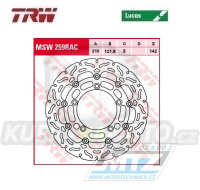 Kotouč brzdový plovoucí TRW MSW260RAC (290/121,5/5D) - zubatý design - Suzuki GSF650 Bandit / 05-06 Suzuki SFV650 Gladius / 09-16 Suzuki SV650 / 07-19