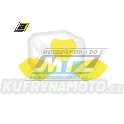 Polepy číslových tabulek (vystřižené) - Yamaha YZ125+YZ250 / 06-14 - barva žlutá
