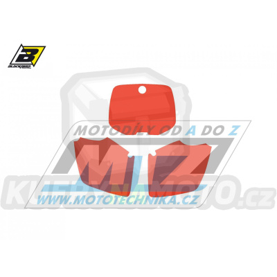 Polepy číslových tabulek (vystřižené) - KTM SX / 98-99 - barva červená