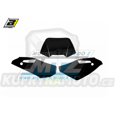 Polepy číslových tabulek (vystřižené) - Husqvarna TE250 / 09-13 + TE450+TE510 / 09-10 + TE310 / 11-13 - barva černá
