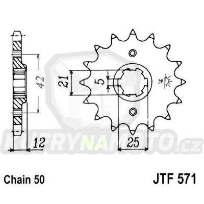 Řetězové kolečko JT JTF 571-16 16 zubů, 530