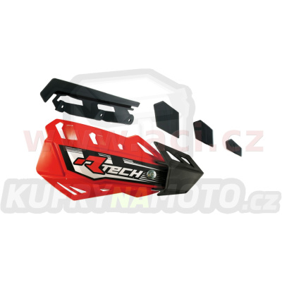 plasty krytů páček FLX / FLX ALU / FLX ATV, RTECH (červeno-černé, pár)