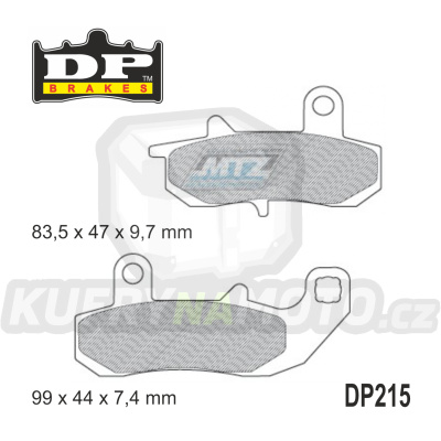 Destičky brzdové DP215 - DP BRAKES směs Premium Sinter OEM