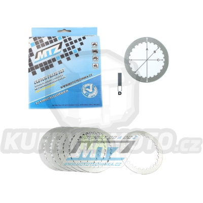 Lamely spojkové plechové (meziplechy) MTZ 88G-P004B-7 - Gas Gas EC200+EC250+EC300+EC450F+FRS450+SMR450 + MC + GP + Ranger + Pampera 400+450