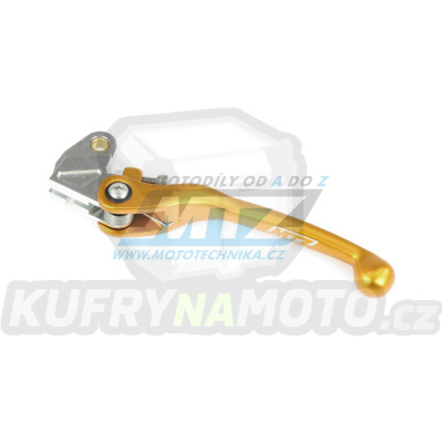 Páčka spojky FLEX (výklopná) - Kawasaki KX65+KX80+KX85 + KX125+KX250+KX500 + KXF250 + Suzuki RMZ250+RMZ450+RMX450Z - barva zlatá