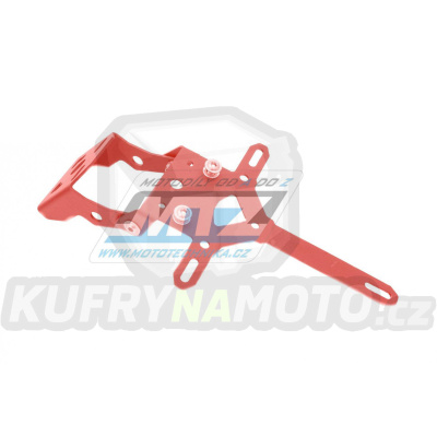 Držák registrační značky SPZ Dual Sport - Benelli TRK502 / 17-24 +TRK502X / 18-24 +TNT125 / 17-19 + Keeway RKF125 / 18-19 - barva červená