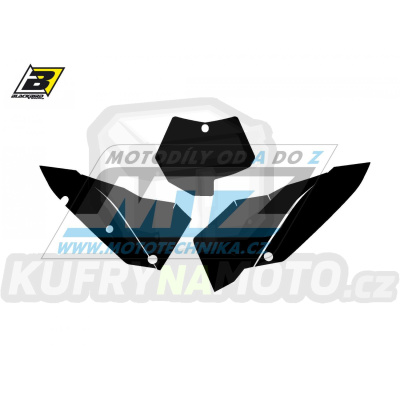 Polepy číslových tabulek (vystřižené) - KTM SX+SXF / 07-10 - barva černá