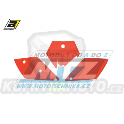 Polepy číslových tabulek (vystřižené) - KTM 200SX+250SX+450SX / 03-06 + 125SX+525SX / 04-06 - barva červená