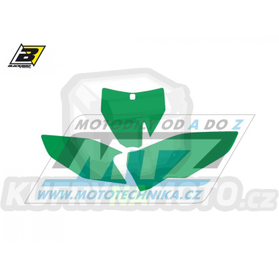 Polepy číslových tabulek (vystřižené) - Husqvarna FC+TC / 14-15 - barva zelená
