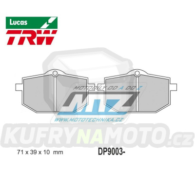 Destičky brzdové DP9003-LU TRW Lucas MCB568 - směs Allround