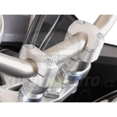 Zvýšení řidítek o 20 mm a redukce průměru z 22 na 28 mm stříbrná SW Motech Honda CB 600 S Hornet 1999 - 2001 PC34 LEH.00.039.160/S-BC.17654