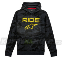 mikina AREA, ALPINESTARS (šedá camo/žlutá fluo)