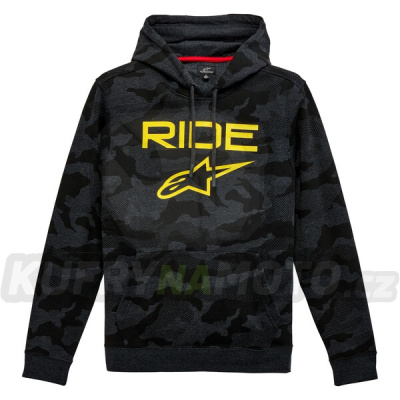 mikina AREA, ALPINESTARS (šedá camo/žlutá fluo)