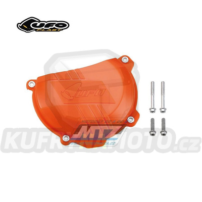 Kryt spojkového víka UFO KTM 450SXF / 13-15 + 450EXC / 12-16 + 500EXC / 12-16 + Husqvarna FC450+FE450+FE501 - oranžový