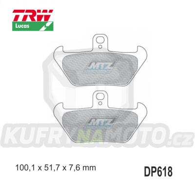 Destičky brzdové DP618-LU TRW Lucas MCB618 - směs Allround