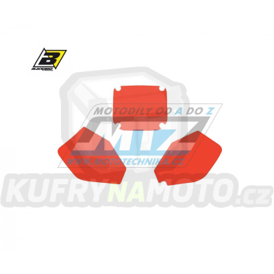 Polepy číslových tabulek (vystřižené) - Suzuki RM125+RM250 / 96-98 - barva červená