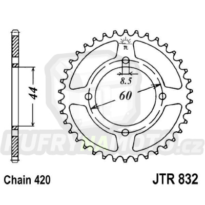Řetězová rozeta JT JTR 832-41 41 zubů, 420