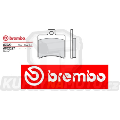 Brzdové destičky Brembo MALAGUTI F18 WARRIOR 125 r.v. Od 00 -  Originál směs Zadní