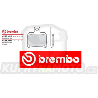 Brzdové destičky Brembo BENELLI TORNADO 3 900 r.v. Od 03 -  Originál směs Zadní