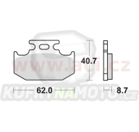 brzdové destičky, BRAKING (semi-metalická směs SM1) 2 ks v balení