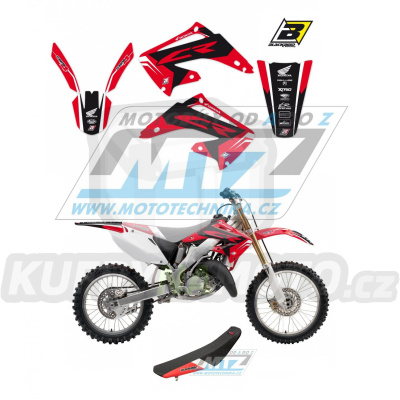Polepy s potahem sedla (sada polepů a potah sedla Dream) - Honda CR125+CR250 / 02-07 - typ polepů Dream4